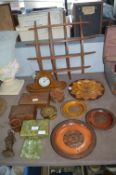 Decorative Wooden Boxes, Dishes, Shelf Rack and a