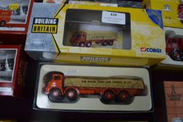 Corgi Building Britain Diecast Rugby Cement Foden S21 EightW heel Platform Lorry with Sheeted Load