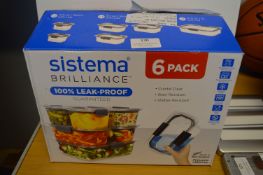 *Sistema 6pc Glass Kitchen Storage Containers