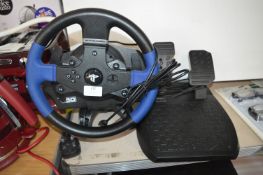 *PlayStation Thrustmaster Steering Wheel & Pedals