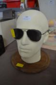 Mannequins Head with Pair of Pilot Sunglasses