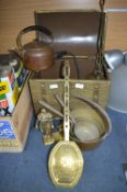 Brass Coal Box, Jam Pans, etc.