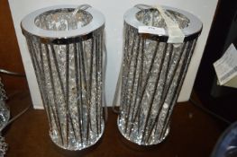 *Two Crystal Table Lamps