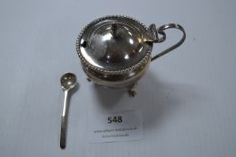 Sterling Silver Mustard Pot and Spoon