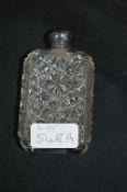 Cut Glass Bottle with Hallmarked Silver Cap