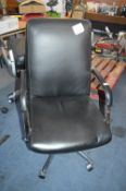 Black Leather Managers Chair