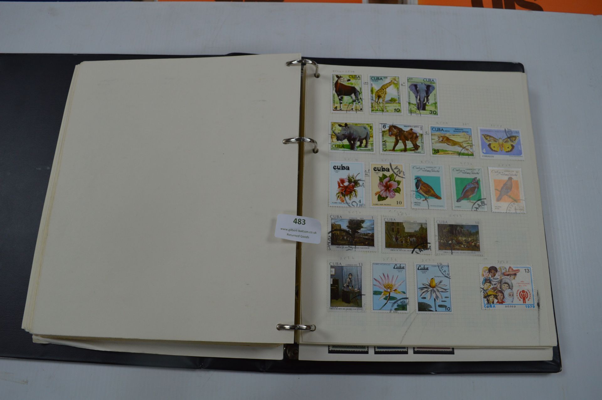 Stamp Album; Andorra, Bolivia, Cuba, Ethiopia, Haiti