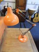 Adjustable Orange Desk Lamp