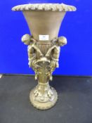 Decorative Gilt Vase with Cherubs