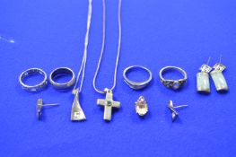 925 Sterling Silver Rings, Earrings, Crucifix, etc