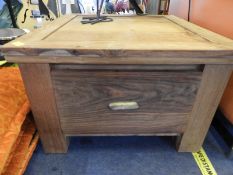 Chunky Wooden Coffee Table with Drawer