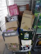 Cage Lot of Household Goods, Handbags, Kitchenware