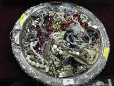 Tray of Costume Jewellery; Bracelets, Bead Necklac