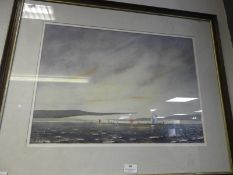 Signed Framed Watercolour of Yachting Scene by A.W