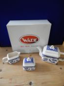 Wade Blue & White Tea Set