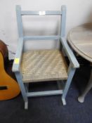 Vintage Rattan Seated Child's Rocking Chair