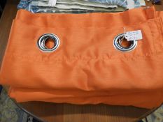 Four Ring Top Orange Curtains by Intermits - 66" W x 72"D