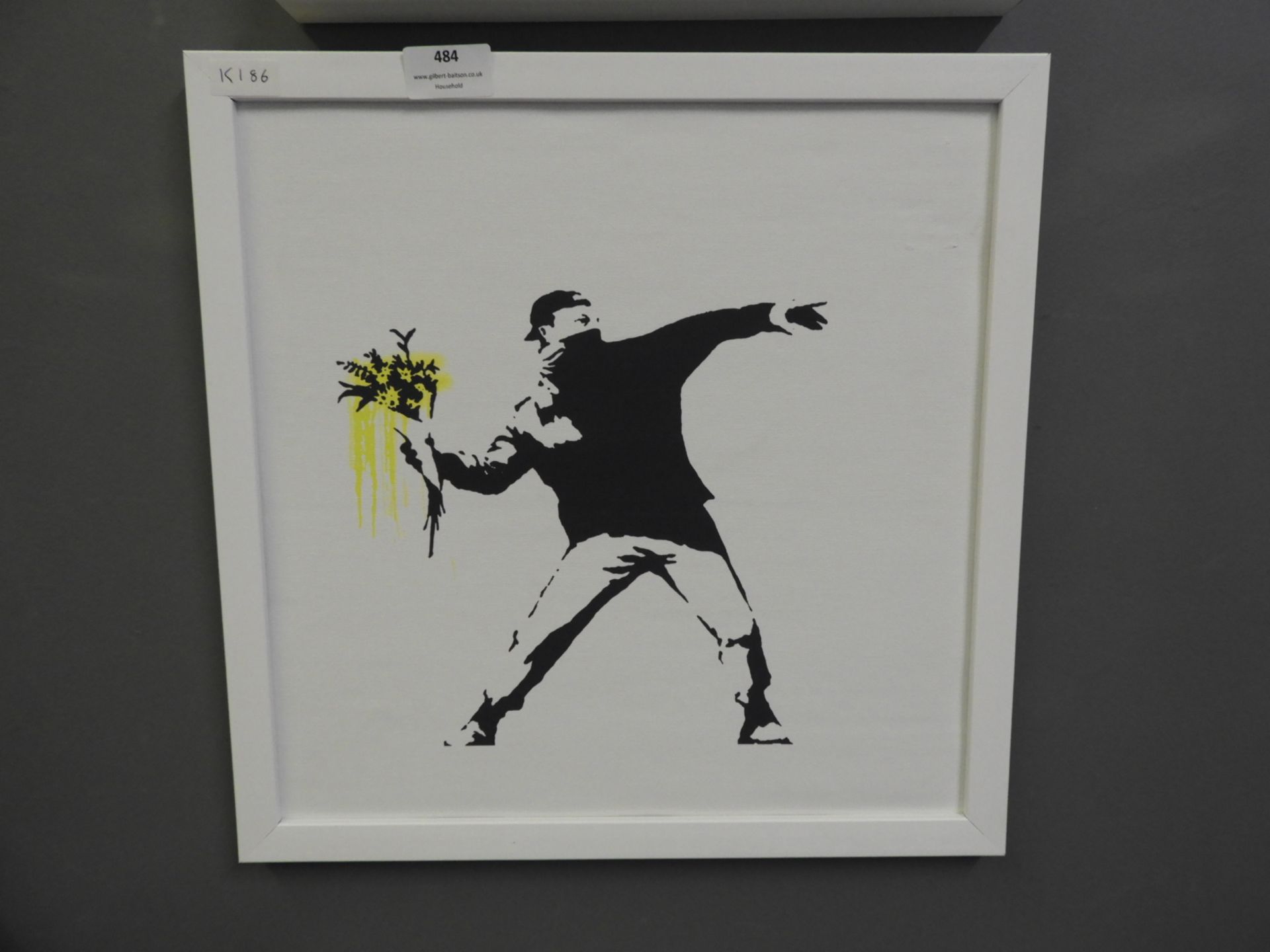 Framed Banksy Style Graffiti Print