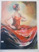 Canvas Print of a Flamenco Dancer