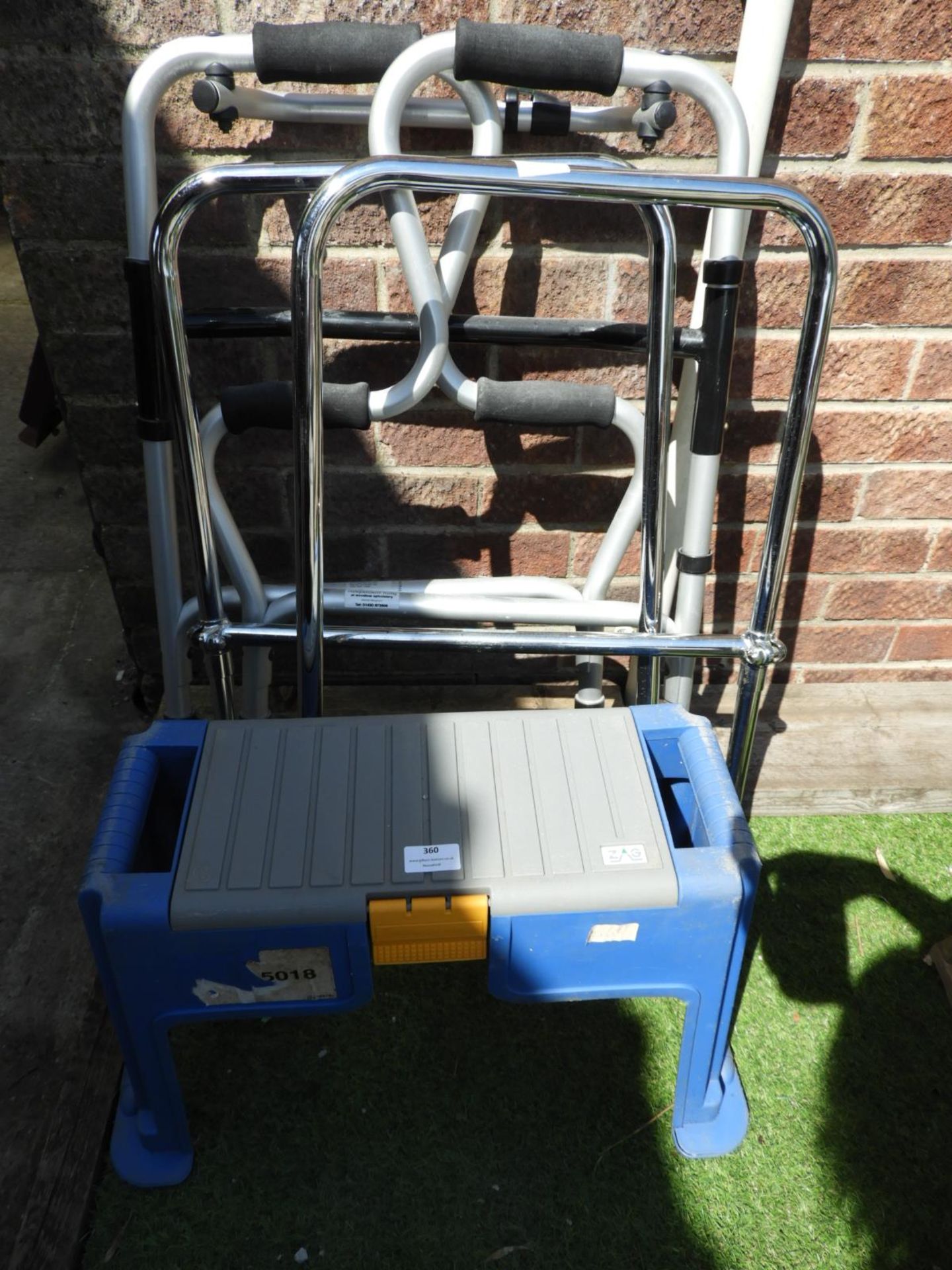 Two Mobility Aids and a Garden Kneeler Stool