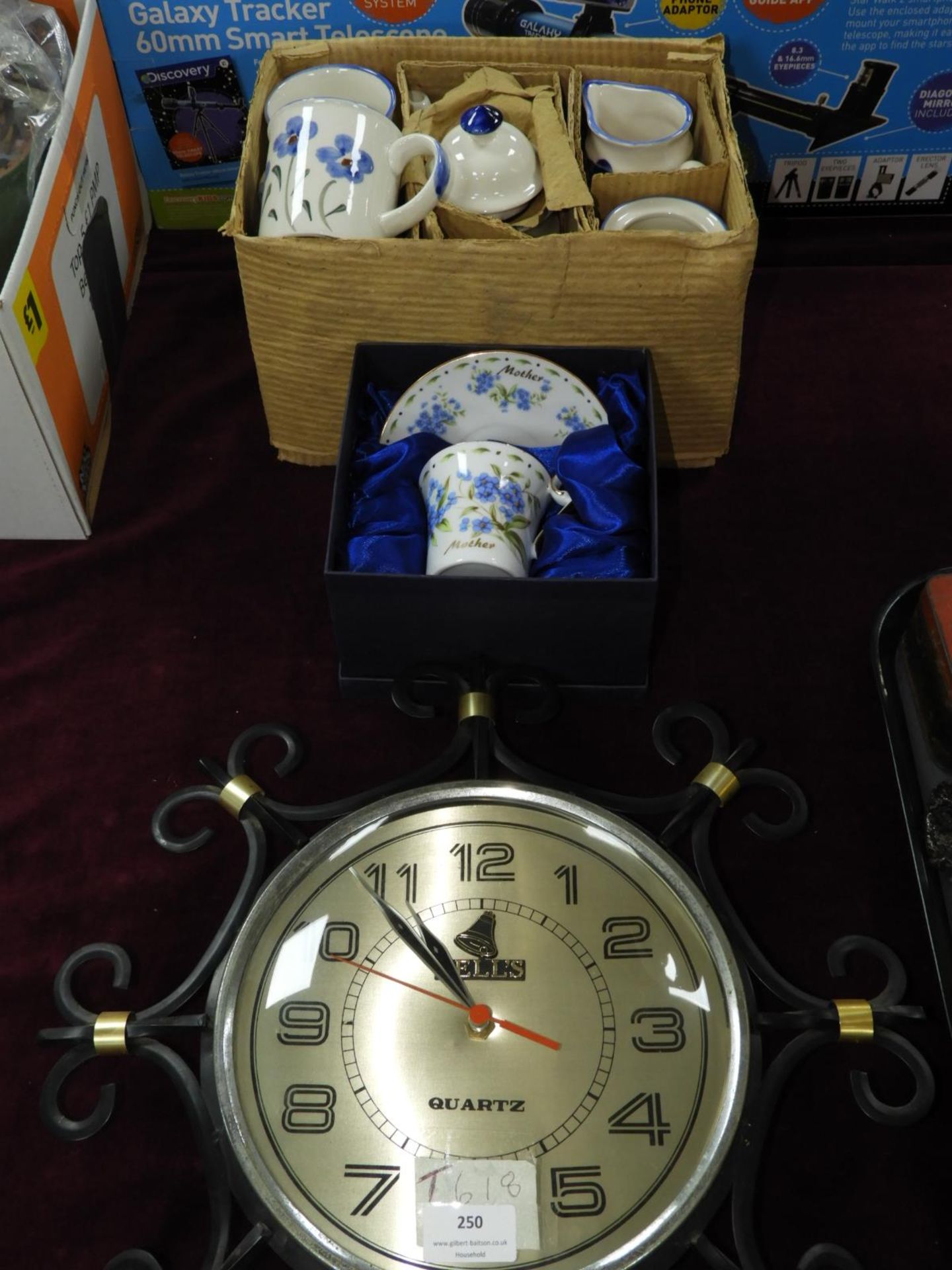 Bells Whiskey Wall Clock plus Pottery Items