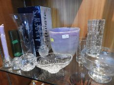 Glass Vases, Bowls, etc.