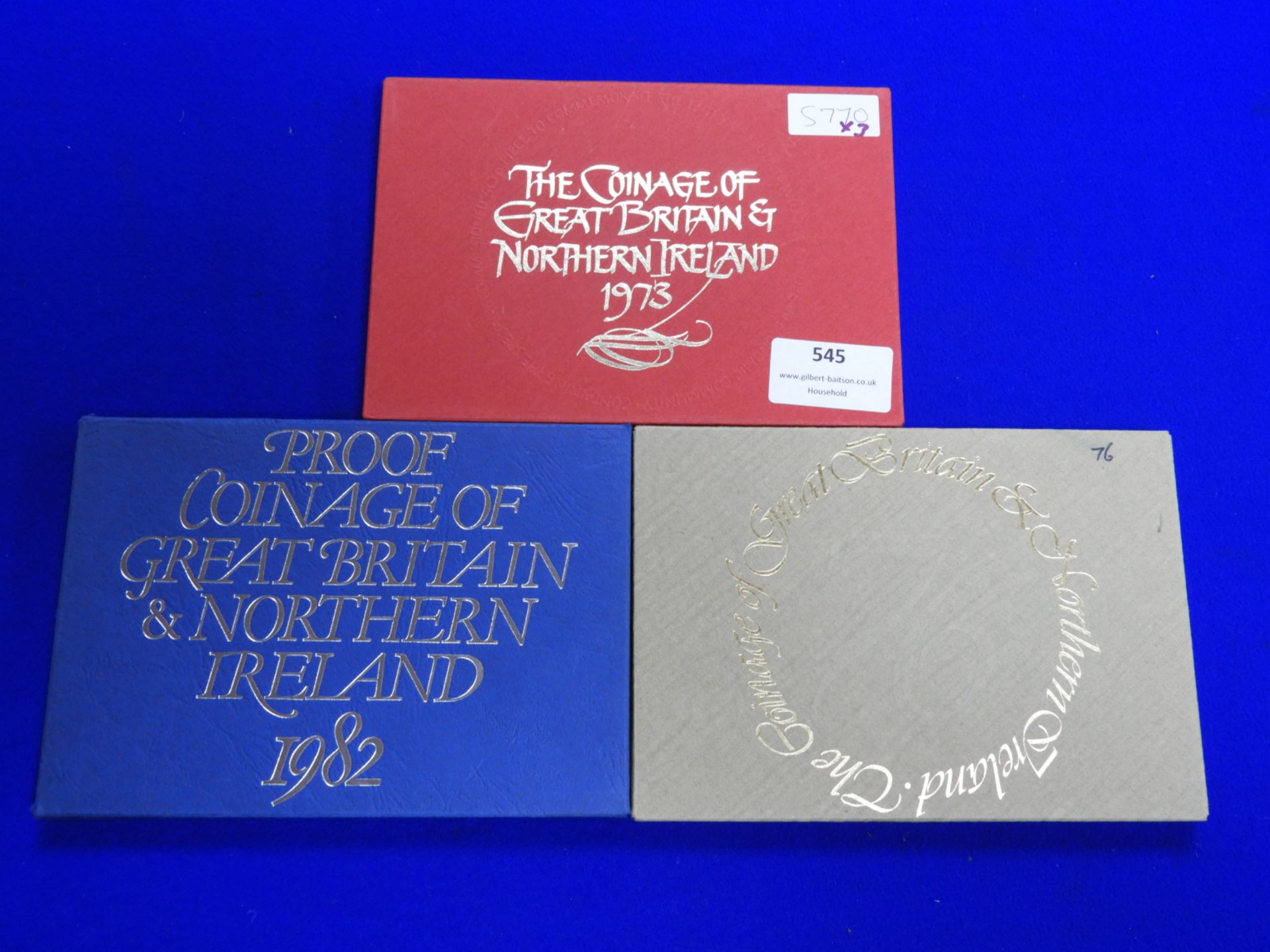 Three UK Proof Coin Sets 1973, 76 & 82