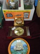 Two Metamec Vintage Mantel Clocks plus Decorative