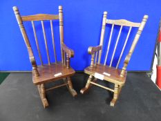 Pair of Miniature Rocking Chairs