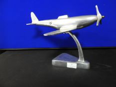 Aluminium Model of a Spitfire Aeroplane