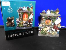 Christmas Flickering Fireplace Scene