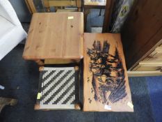 Stool and Two Small Occasional Tables