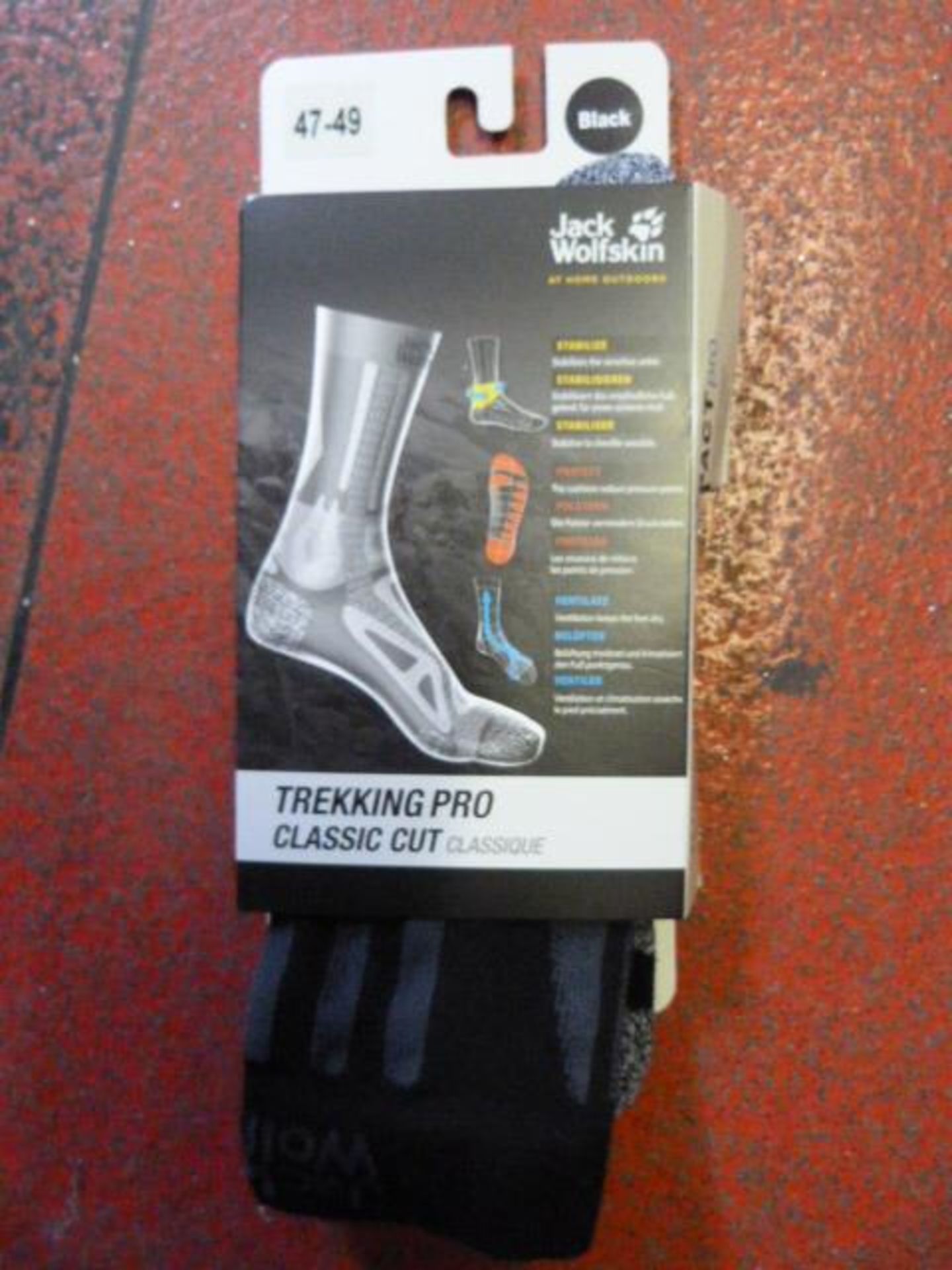 *Trekking Pro Classic Cut Socks in Black Size: 47-