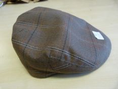 *Linney Brown Check Flat Cap