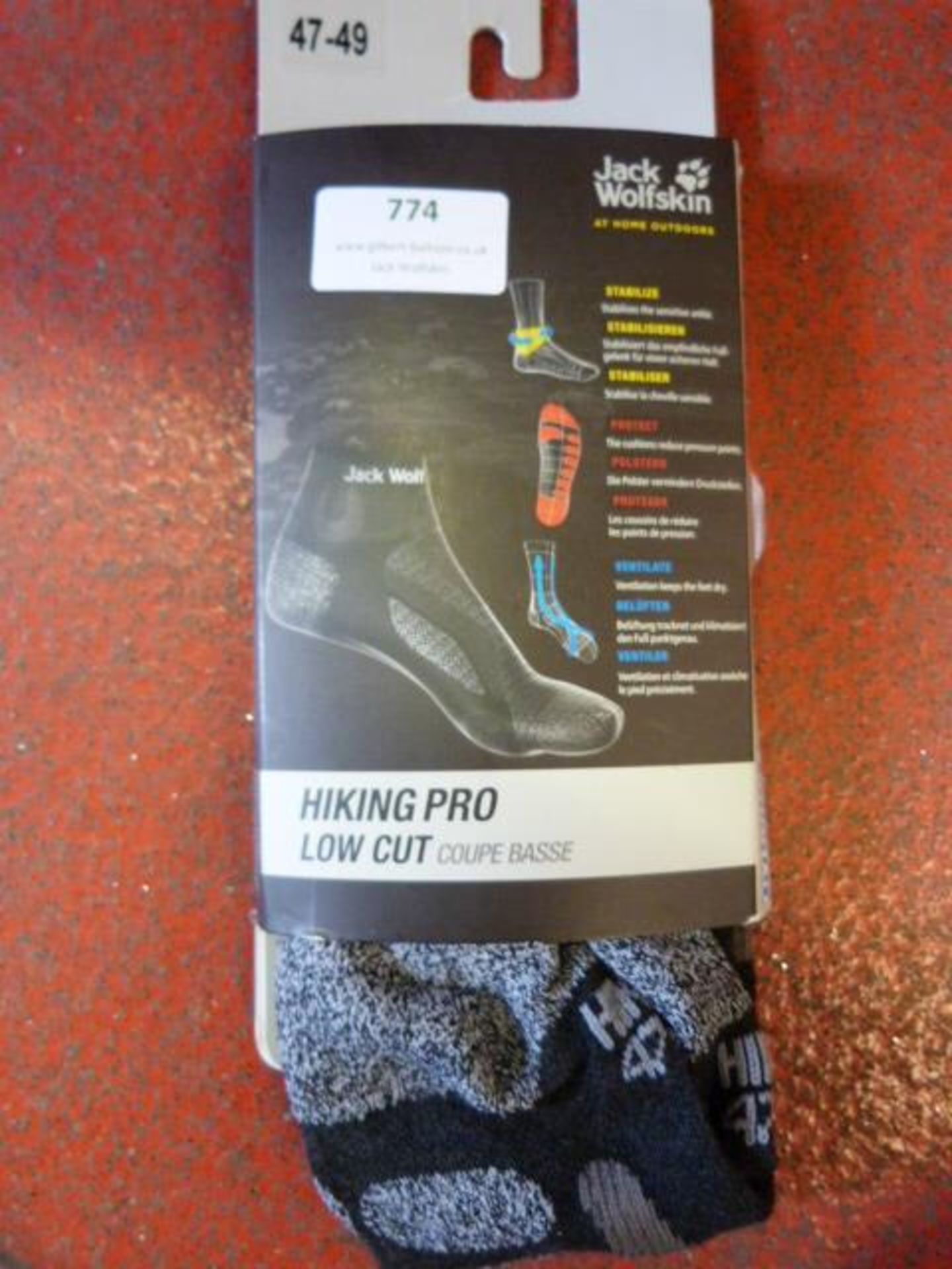 *Hiking Pro Low Cut Socks in Dark Grey Size: 47-49