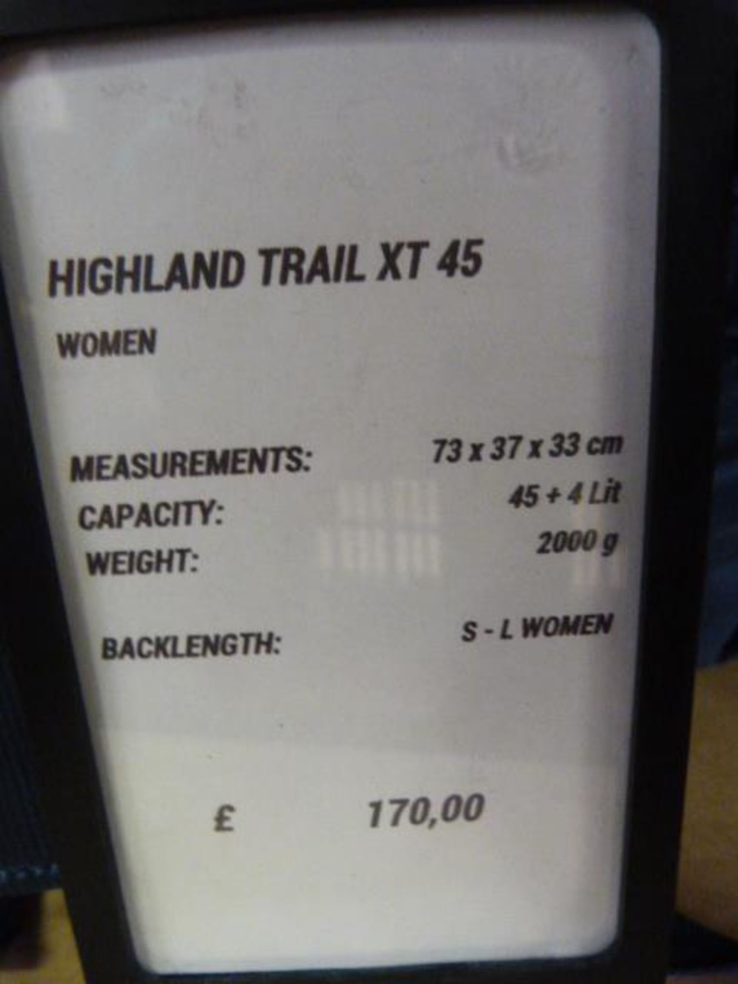 *Highland Trail XT45 Women's Backpack 45+4L Capaci - Image 3 of 3