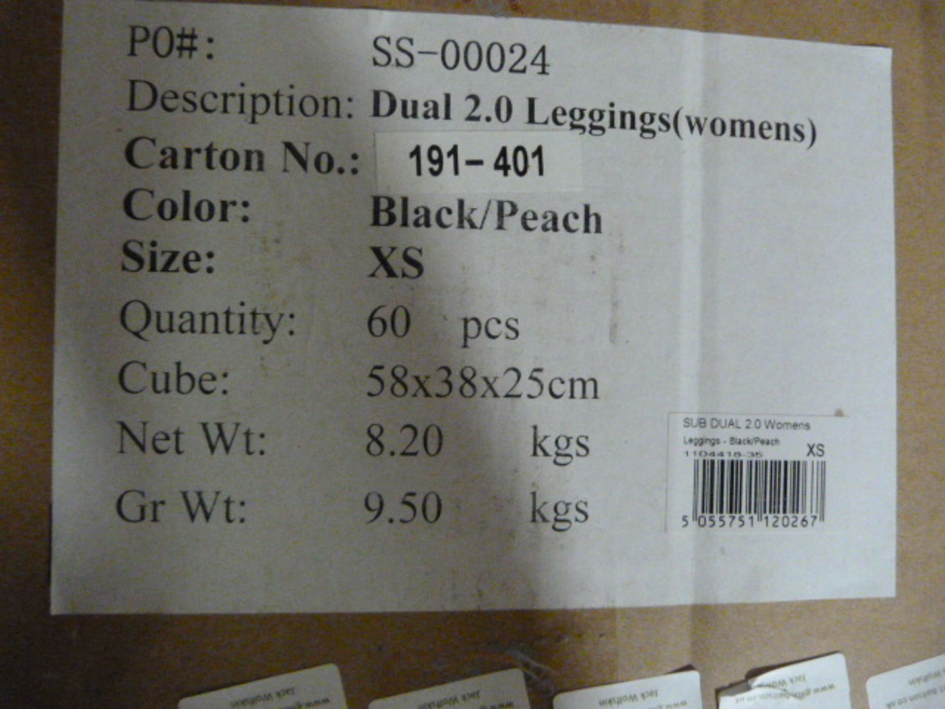 *10 Dual 2.0 Women's Leggings in Black/Peach Size: XS - Image 2 of 2