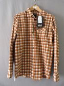 *River Town Shirt in Copper Checks Size: S
