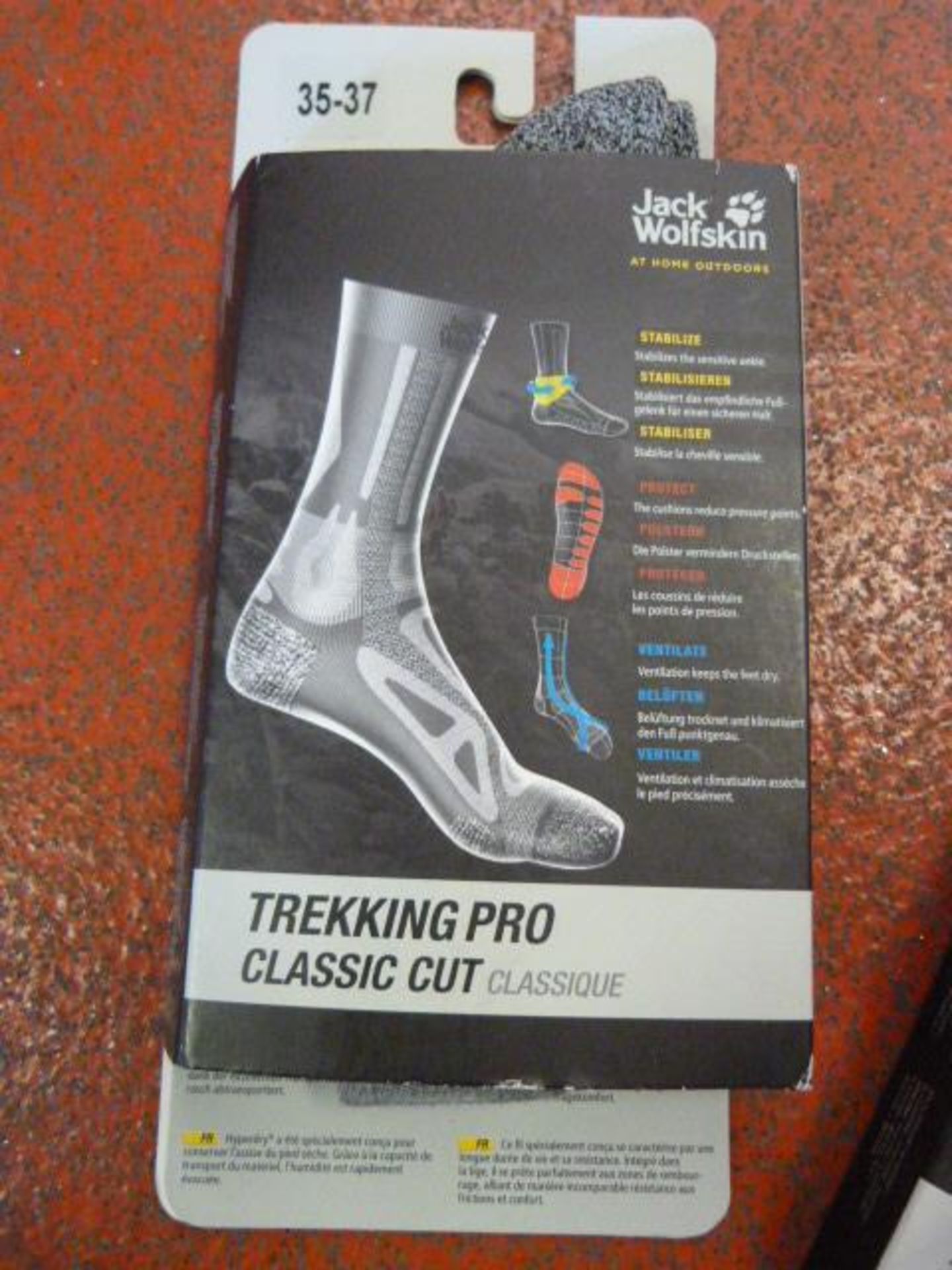 *Trekking Pro Classic Cut Socks in Light Grey Size