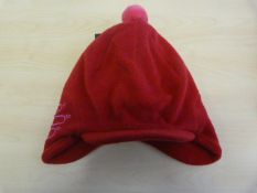 *Child's Stormlock Ear Cap in Beetroot Red Size: S