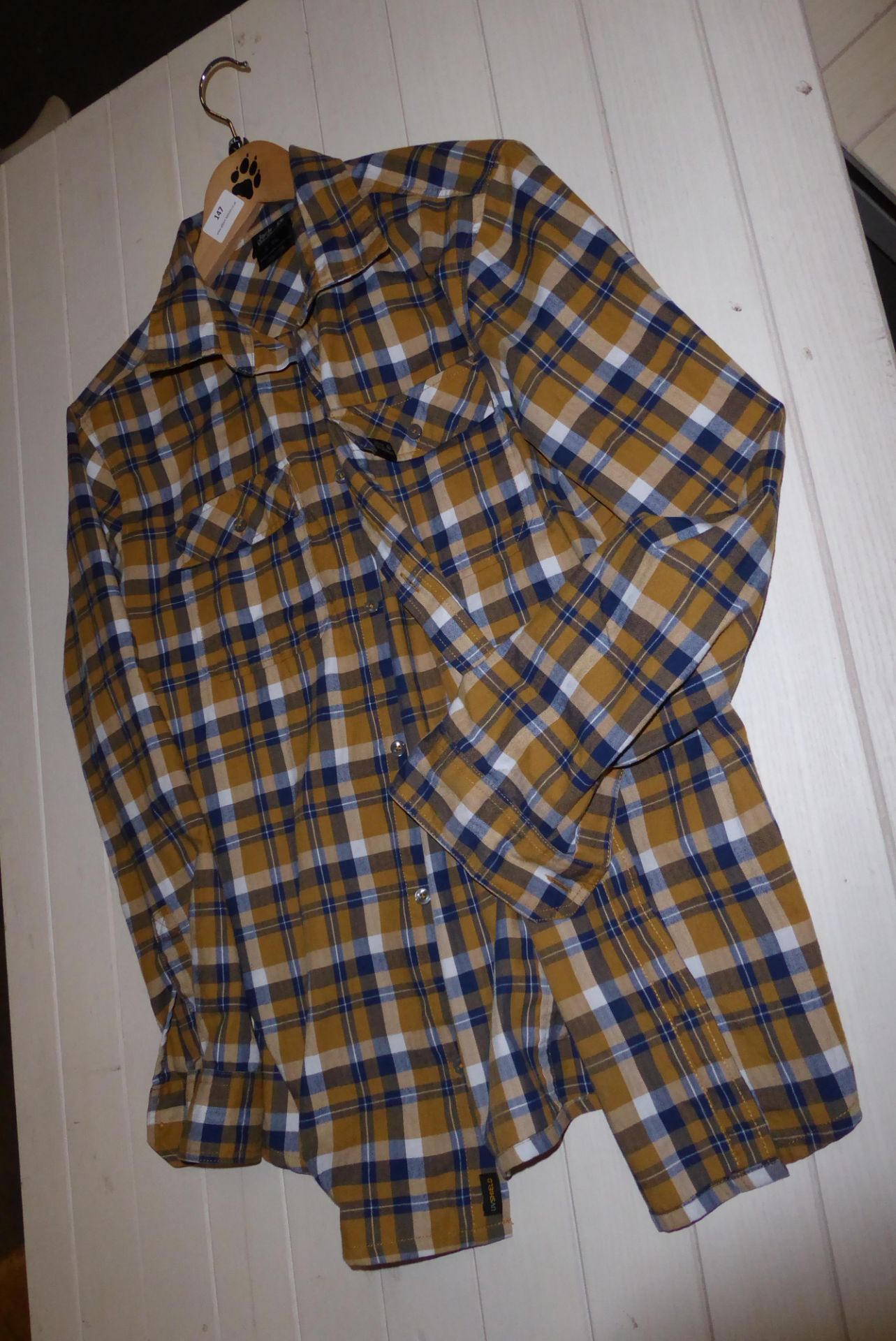 * men's checked shirt medium jack wolfskin