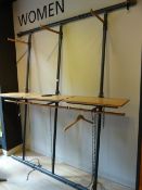 *Adjustable Steel Frame Clothes Stand with 2.4m high x 2.1m wide