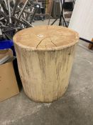 * large log section stool 440 diameter x 450h