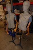 * 2x female upper body mannequins with articulated arms.