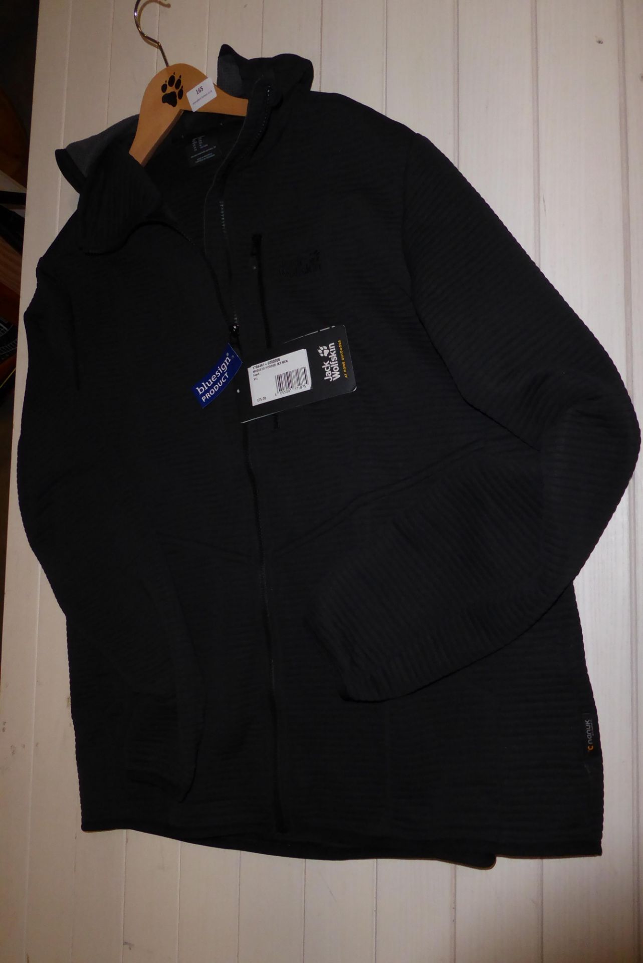 * xxl black hooded jacket rap £75.00