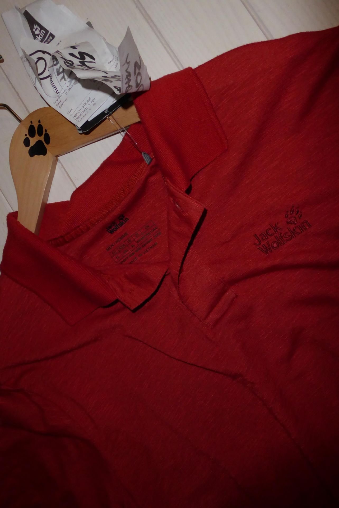 * orange men's polo jack wolfskin xl - returns - Image 2 of 2