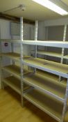 * store room racking - 2 bays - 8 shelves - 1970w x 430d x 1970h