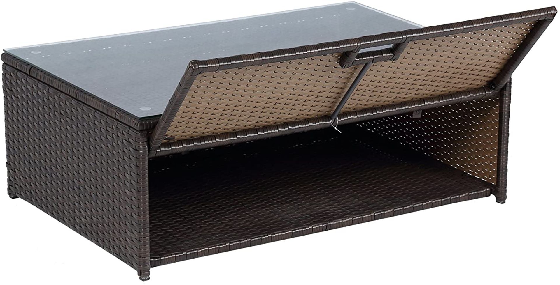 * 1 xBrand New - In Cardboard Boxes - Garden Rattan Furntiure Set. Black Wick with Grey Cushions. - Image 5 of 6