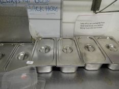 *Seven Stainless Steel Bain Marie Inserts with Covers