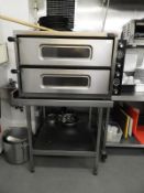 *Three Phase Two Depth Electric Pizza Oven on Stand